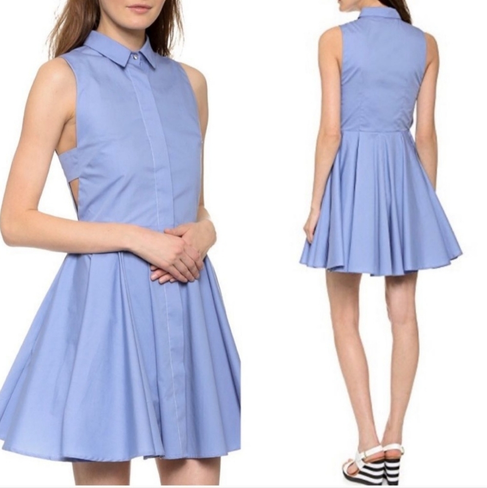 REVOLVE A.C.E. Blue Cutout Pleated Jules Dress Size Small NWOT